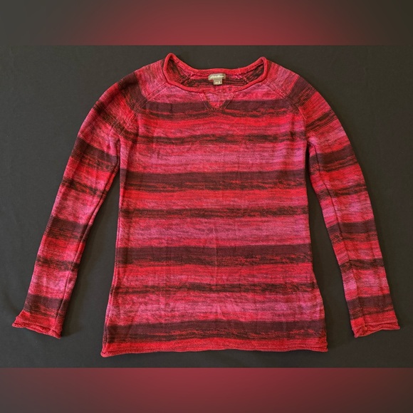 Eddie Bauer Sweaters - Eddie Bauer Burgundy Cotton Knit Sweater